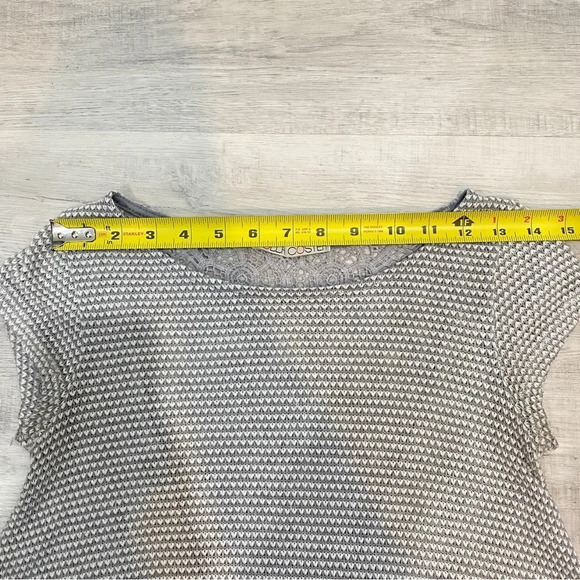 Rolla Coaster Y2K Light Grey Lace Knit Crop Top Size S - Picture 6 of 16